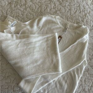 SKIMS Pointelle Knit Lounge Set – Ivory – XS – NWT